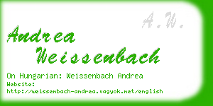 andrea weissenbach business card